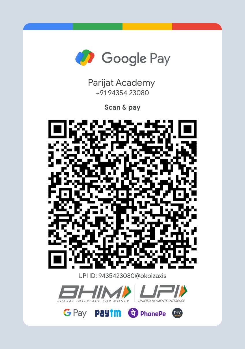 UPI QR code for Parijat Academy